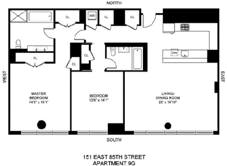 151 East 85th Street, 9G | floorplan | View 5