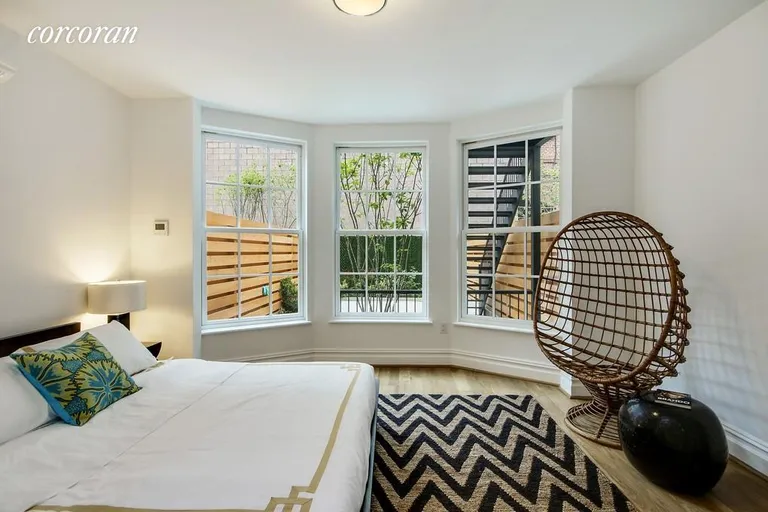 New York City Real Estate | View 349A State Street | Garden apartment bedroom  | View 12