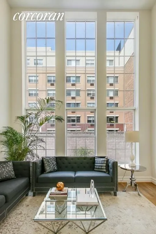 New York City Real Estate | View 351 State Street | Dramatic double height living room | View 5