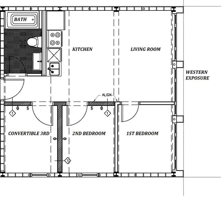 161 Roebling Street, 2-W | floorplan | View 6