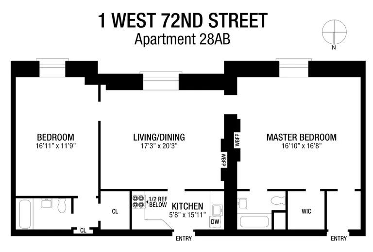 1 West 72Nd Street, 28AB | floorplan | View 9