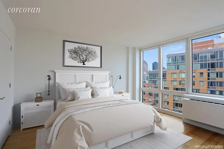 New York City Real Estate | View 415 Main Street, 15A | Master Bedroom | View 11