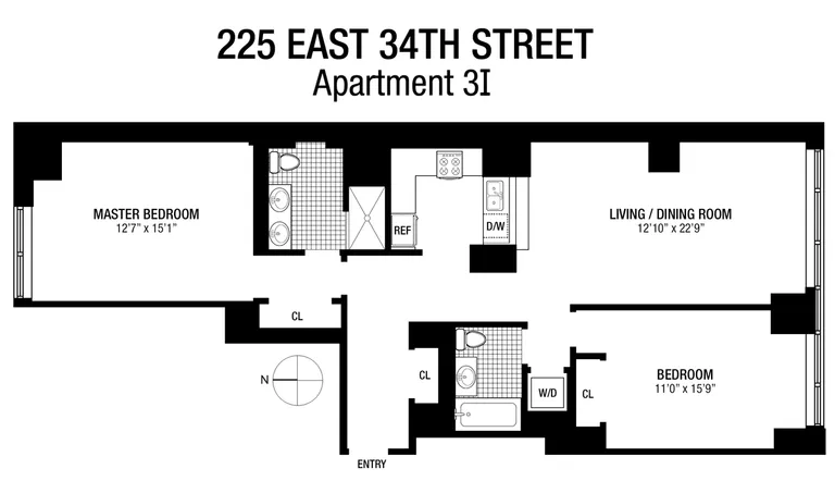 225 East 34th Street, 3I | floorplan | View 9