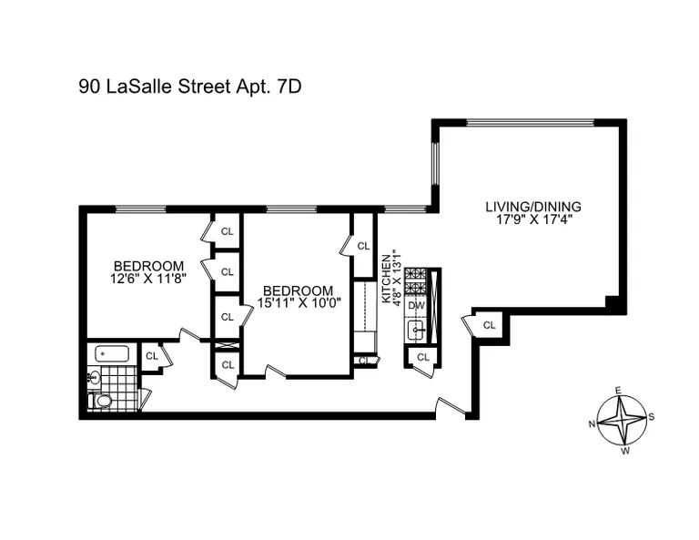90 La Salle Street, 7D | floorplan | View 5