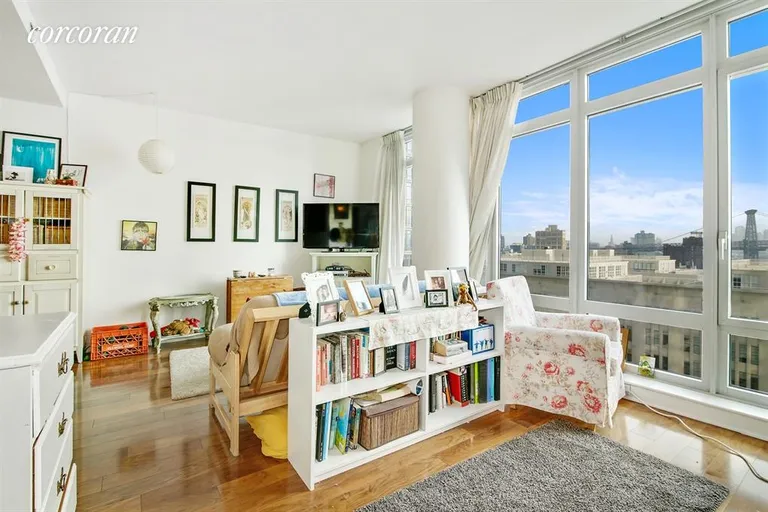 New York City Real Estate | View 2 Northside Piers, 11D | Living Room | View 3