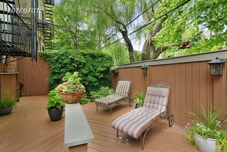 New York City Real Estate | View 363 7th Street, 1L | Large Garden with Pond | View 8
