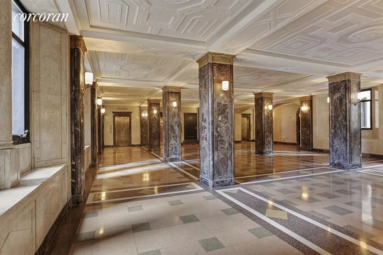 New York City Real Estate | View 135 Eastern Parkway, 8K | Elegant marble lobby... | View 12