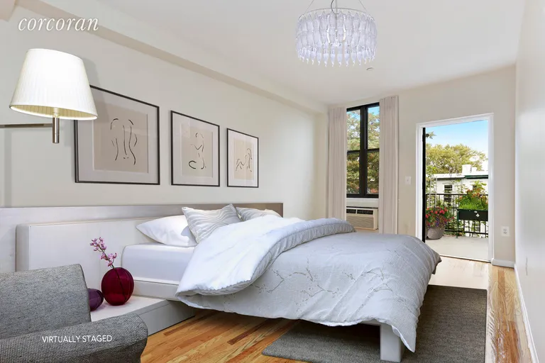 New York City Real Estate | View 243 8th Street, 3R | Master Bedroom, staged | View 4