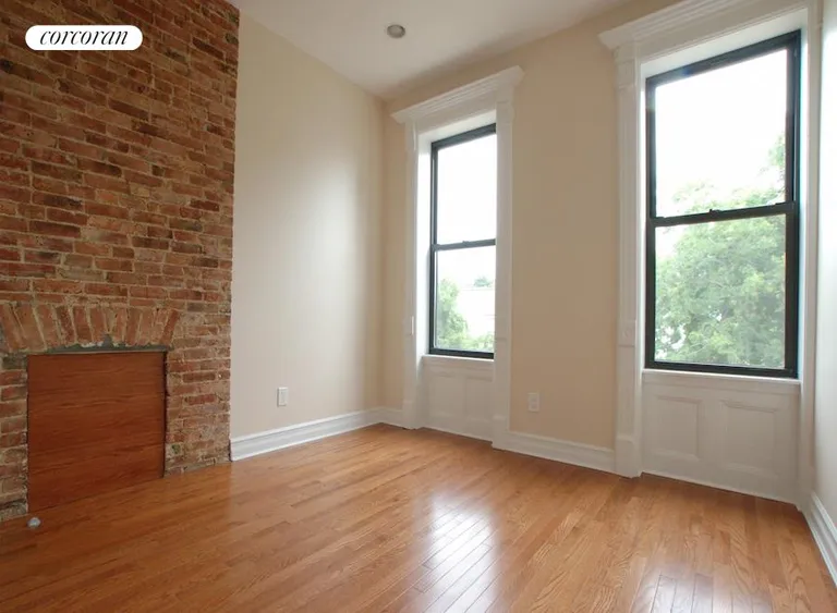 New York City Real Estate | View 769 Jefferson Avenue, #2 | Exposed brick and new hardwood floors  | View 3