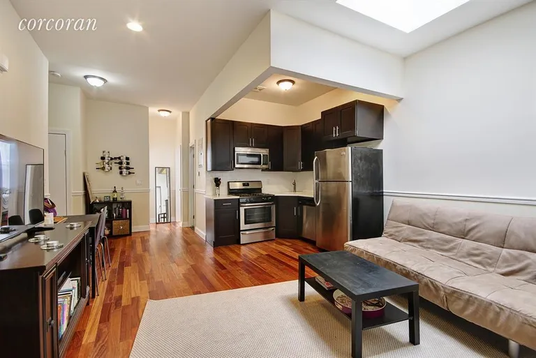 New York City Real Estate | View 1215 Hancock Street, 3 | Living room with Skylight! | View 2