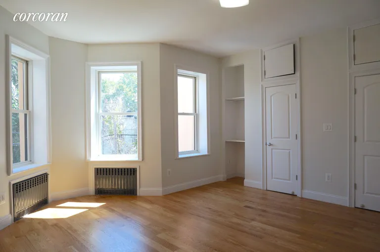 New York City Real Estate | View 374 Lefferts Avenue, 2 | Master Bedroom w. 3 large bay windows facing South | View 2