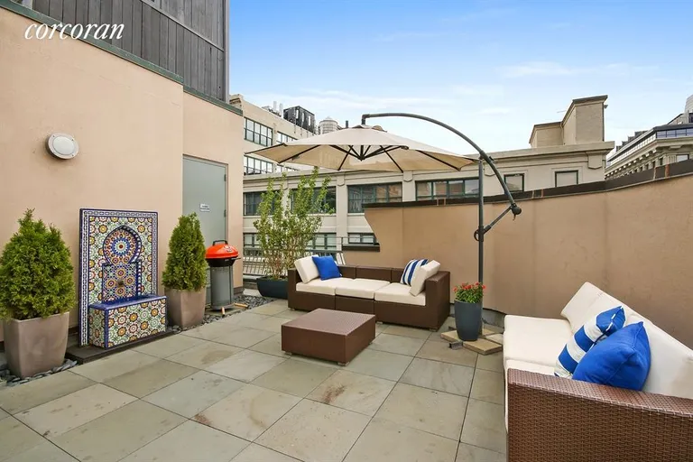 New York City Real Estate | View 42 Main Street, 10F | Roof terrace | View 7