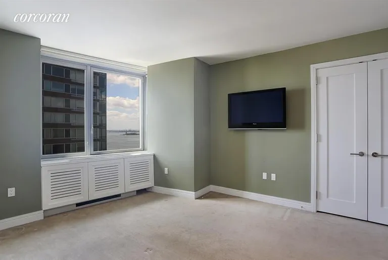 New York City Real Estate | View 30 West Street, 27E | Master Bedroom View | View 5