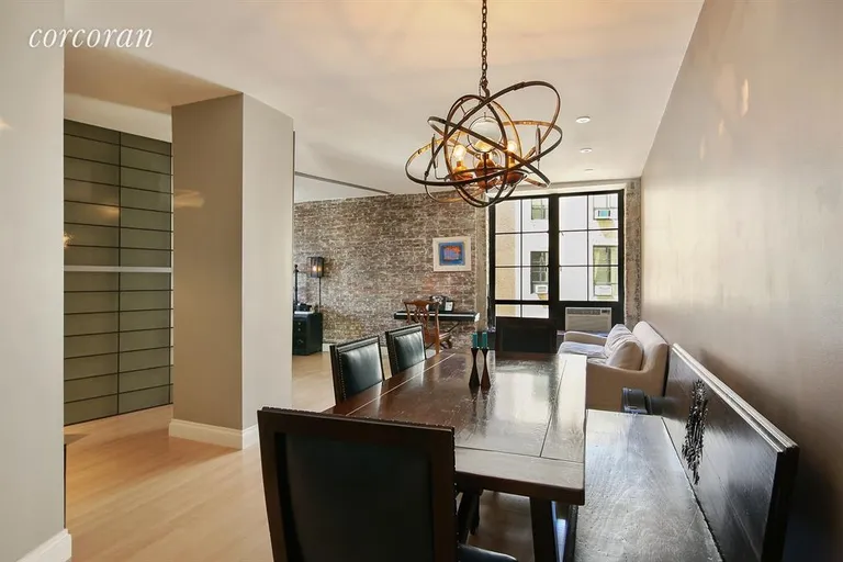 New York City Real Estate | View 720 Greenwich Street, 6D | Living Room / Dining Room with sunny Northern View | View 2