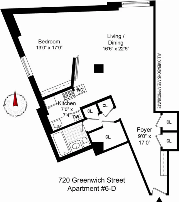 720 Greenwich Street, 6D | floorplan | View 5