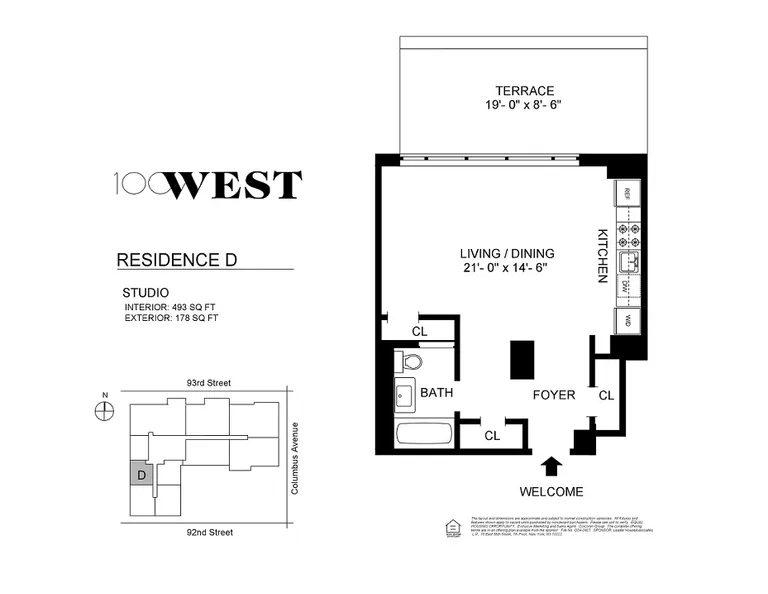 100 West 93rd Street, 2D | floorplan | View 3
