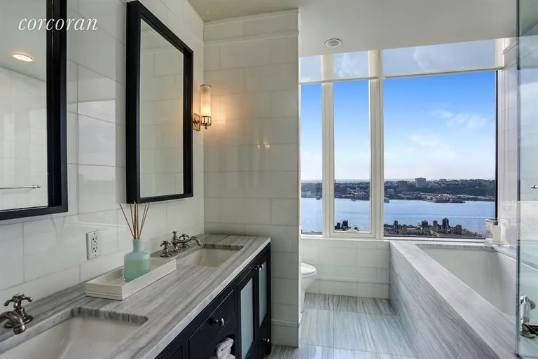 New York City Real Estate | View 245 West 99th Street, 28B | Master Bathroom | View 9