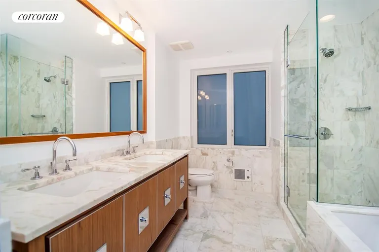 New York City Real Estate | View 200 West End Avenue, PHDN | Exceptional Master Bathroom with double vanity | View 9