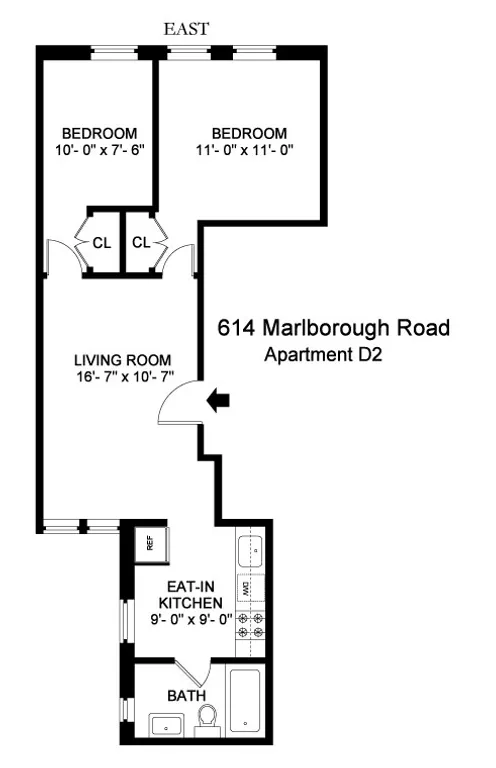 614 Marlborough Road, D2 | floorplan | View 6