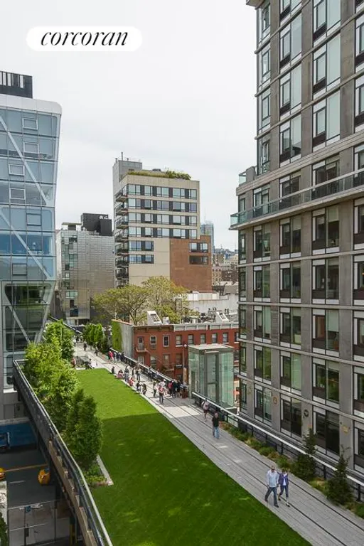 New York City Real Estate | View 525 West 22nd Street, 5D | north views over Highline from masterbedroom | View 15