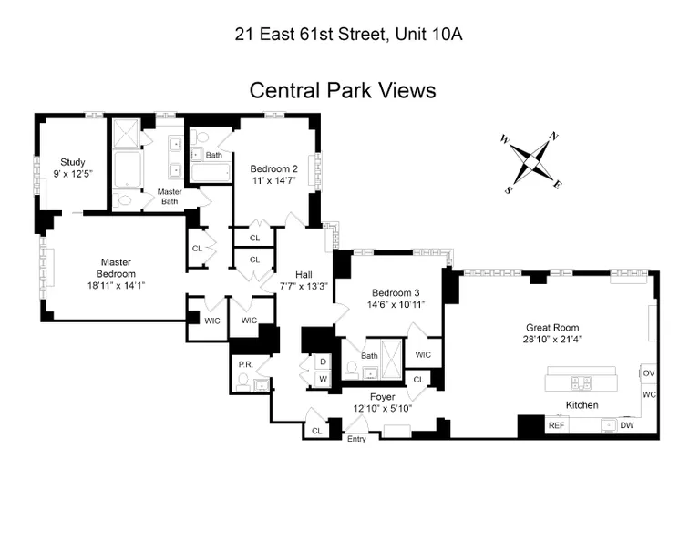 21 East 61st Street, 10A | floorplan | View 7