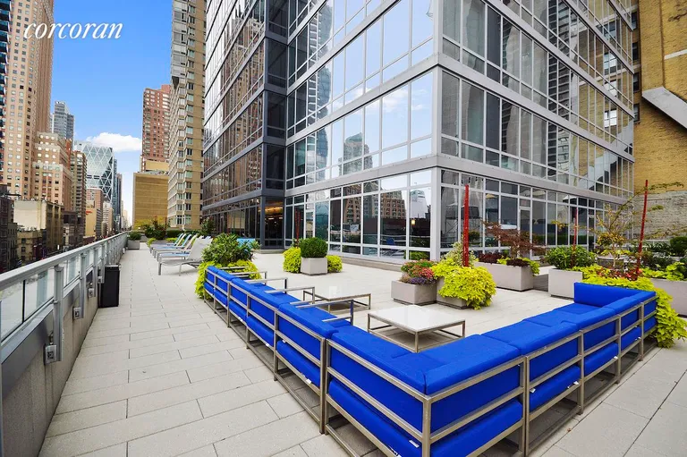 New York City Real Estate | View 247 West 46th Street, 1505 | Planted outdoor deck | View 8
