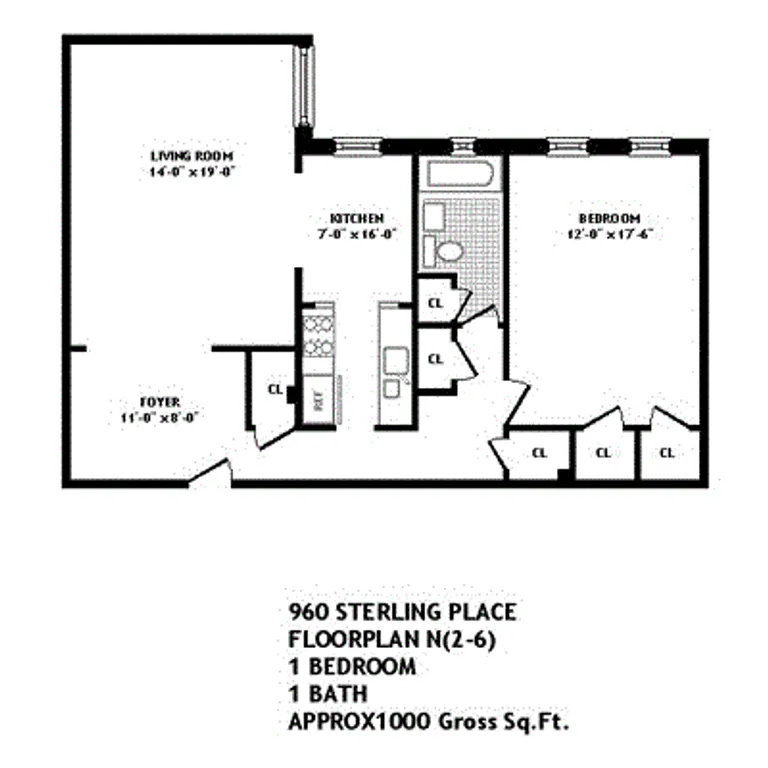 960 Sterling Place, 6N | floorplan | View 6