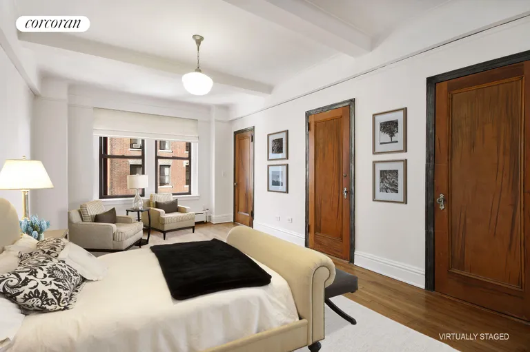 New York City Real Estate | View 825 West End Avenue, 8C | Virtually Staged Master Bedroom | View 8