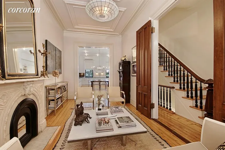New York City Real Estate | View 371 Clinton Street | Front parlor living room | View 2