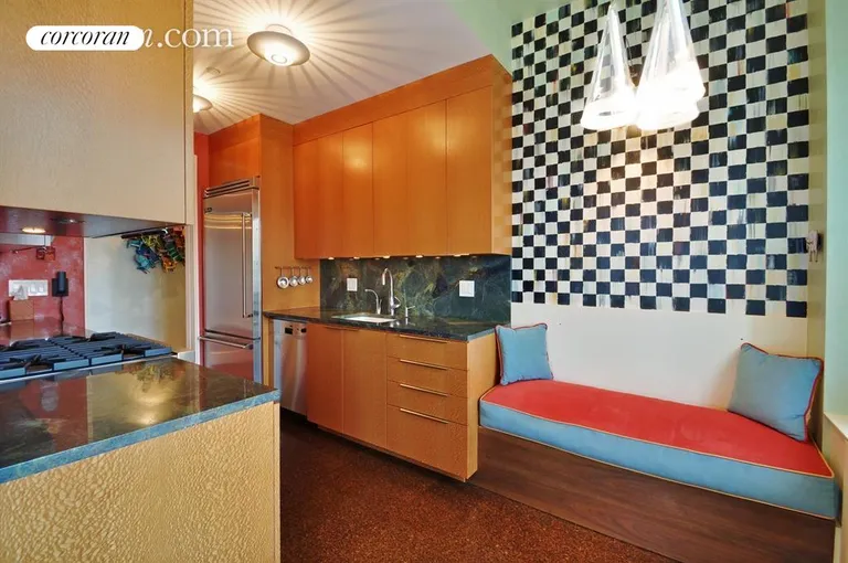 New York City Real Estate | View 400 East 51st Street, 28A | Banquette kitchen seating | View 8
