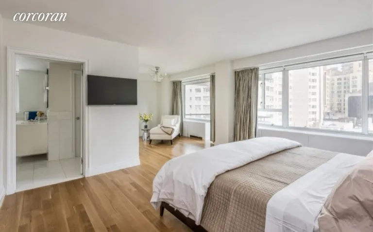 New York City Real Estate | View 200 East 66th Street, B1101 | Master Bedroom with Balcony | View 5