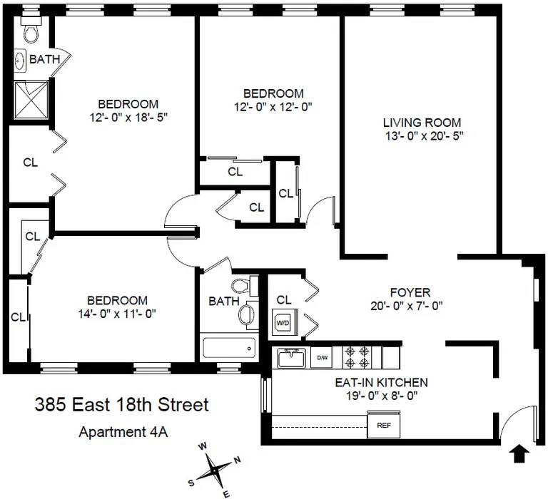 385 East 18th Street, 4A | floorplan | View 5