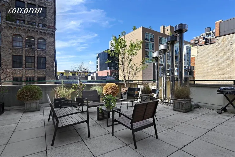 New York City Real Estate | View 237 West 26th Street, PH | Private roof terrace with skyline views | View 4