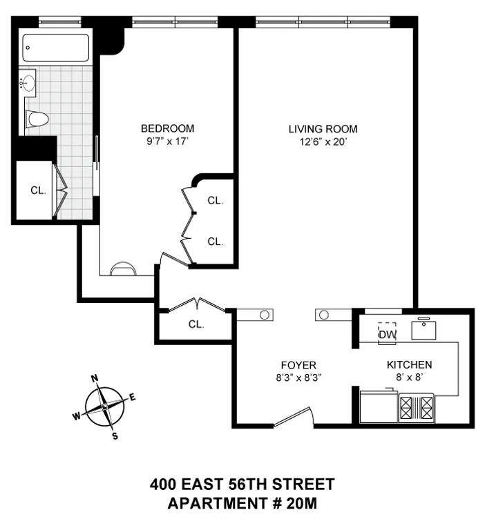 400 East 56th Street, 20M | floorplan | View 7