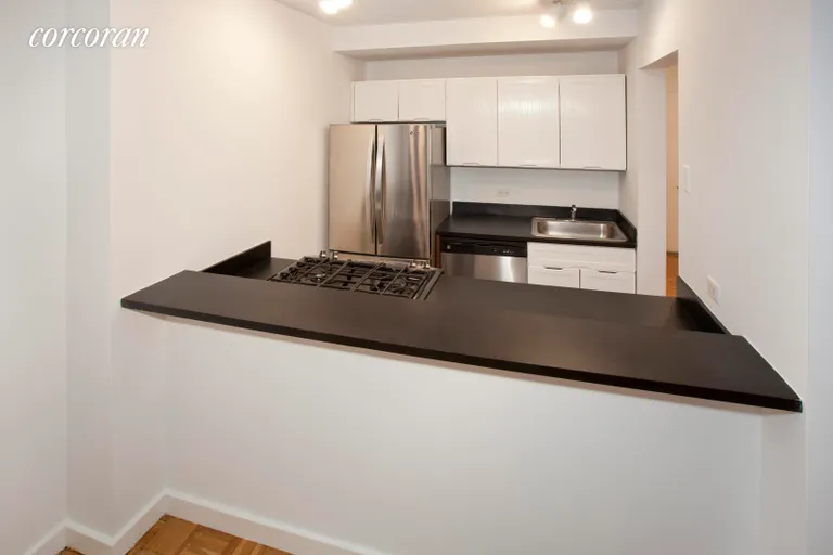 New York City Real Estate | View 1991 Broadway, 3C | Breakfast Bar and Stainless Steel Appliances | View 2