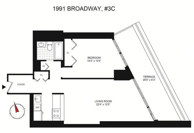 1991 Broadway, 3C | floorplan | View 8
