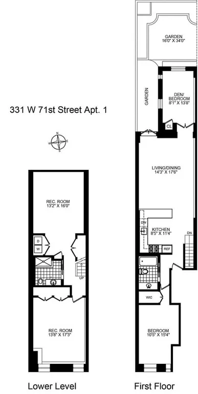 331 West 71st Street, 1 | floorplan | View 9