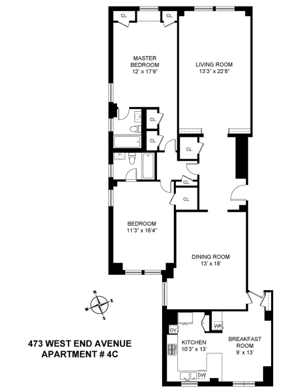 473 West End Avenue, 4C | floorplan | View 15