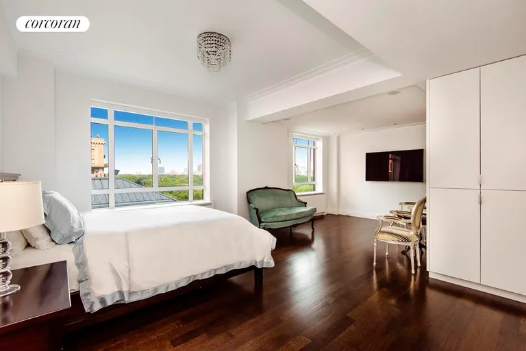 New York City Real Estate | View 25 Central Park West, 12Q | Master Bedroom with Central Park Views | View 4