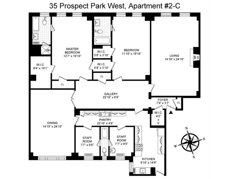 35 Prospect Park West, 2C | floorplan | View 7