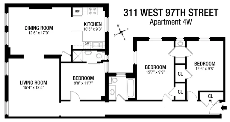 311 West 97th Street, 4W | floorplan | View 9