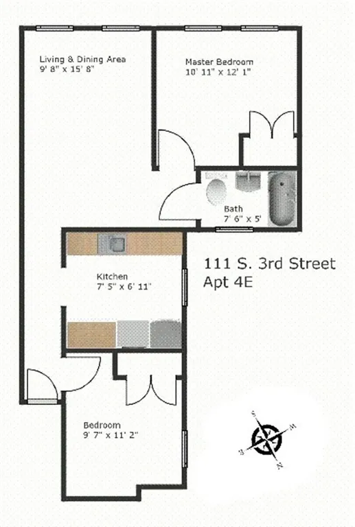 111 South 3rd Street, 4E | floorplan | View 6