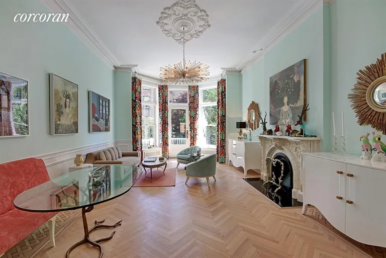 New York City Real Estate | View 281 Henry Street | Grand parlor living room | View 4