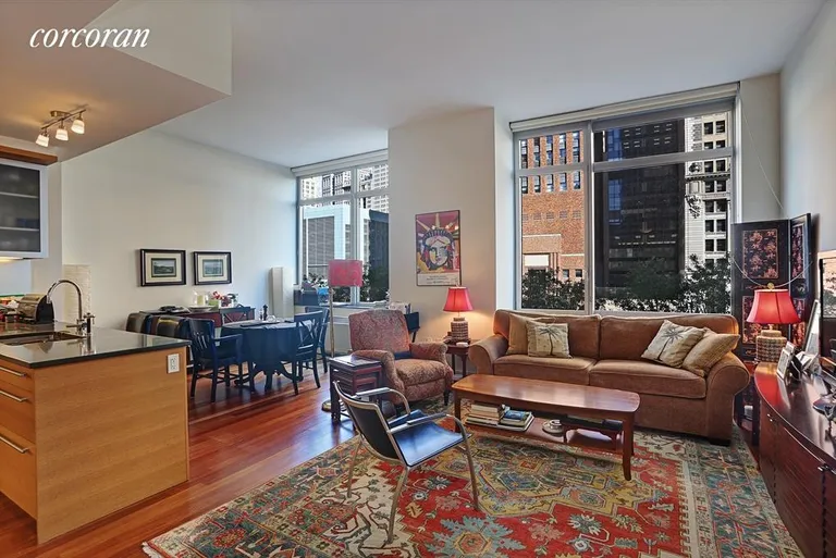 New York City Real Estate | View 30 West Street, 3C | Living Room | View 4