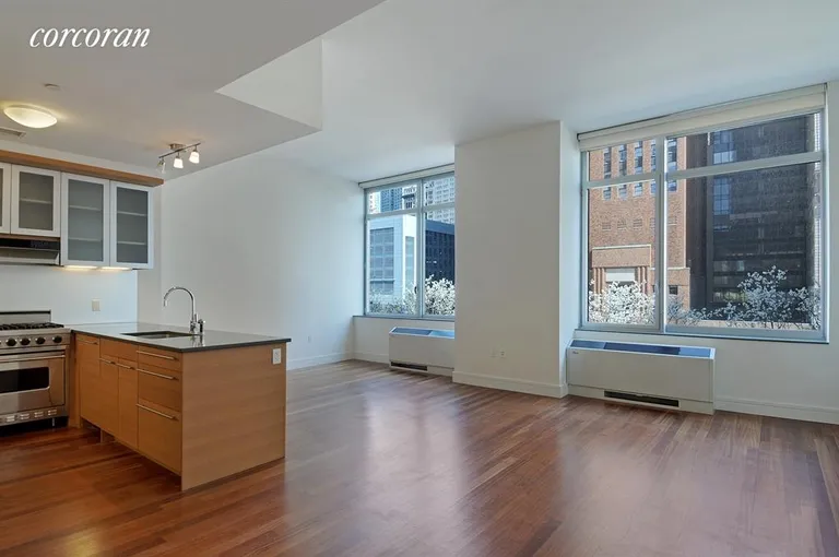 New York City Real Estate | View 30 West Street, 3C | Living Room | View 2