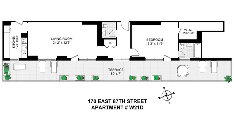 170 East 87th Street, W21D | floorplan | View 8
