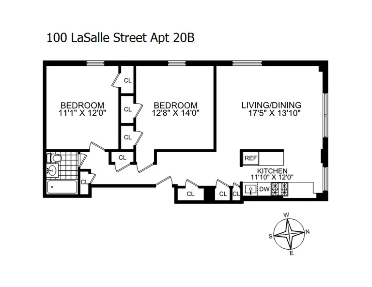 100 La Salle Street, 20B | floorplan | View 7