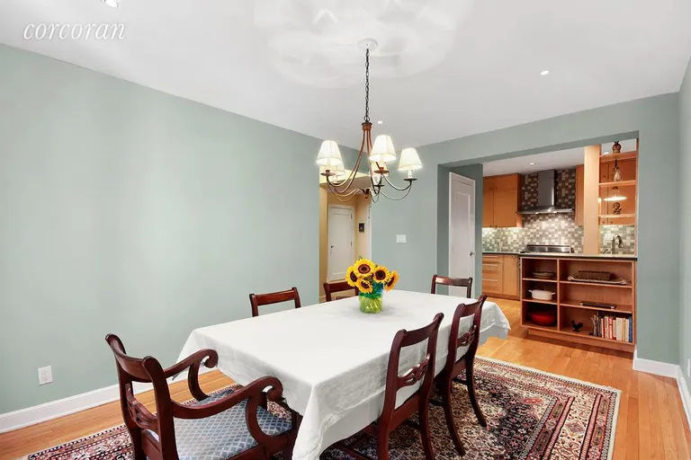New York City Real Estate | View 30 East 9th Street, 4JJ3JJ | Dining Room - view to open kitchen | View 4