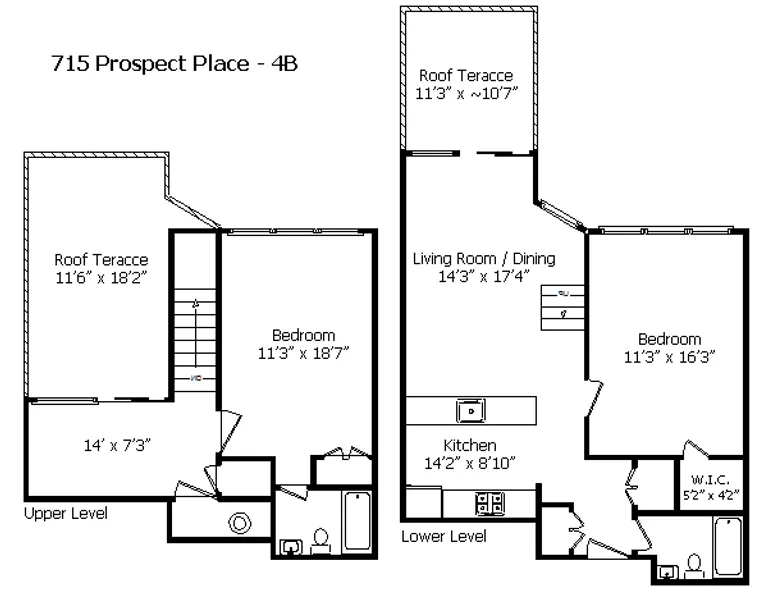 715 Prospect Place, 4B | floorplan | View 10
