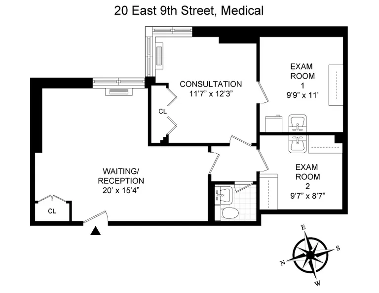 20 East 9th Street, MED 2 | floorplan | View 5